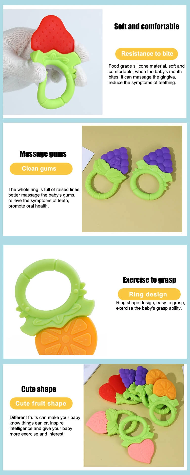 fruit teething toy